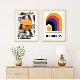 Resim Huhuli Ahşap Çerçeveli 2 Li Modern Tablo Huhu246 