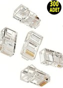 Resim usin 300 Adet Cat5 Cat6 Rj45 8p8c Jack Ethernet Internet Modem Kablosu Soketi Network Uç 