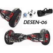 Resim zmos 10inch Scooter Elektrikli Kaykay Hoverboard Samsung Batarya+bluetooth +çanta 2 Yıl Garanti 