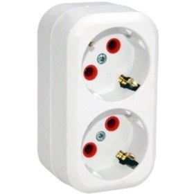Resim Mikasso 2li Golyat - Elektrik Prizi - Beyaz 