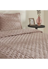Resim Karaca Home Gilda Çift Kişilik Yatak Örtüsü Seti Pudra Pudra 