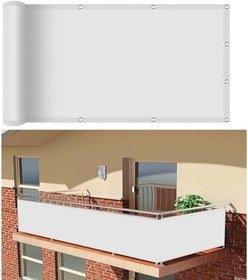 Resim Güneş Tente Güneş Tente Su Geçirmez 60 x 300 cm UV Koruması, Güneş Tentesi, Dayanıklı, Halat Güneş Koruması Gölgelik Tente Su Geçirmez Gölge Tente, Balkon, Bahçe, Beyaz 