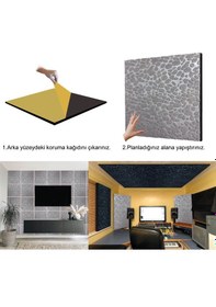 Resim Tink Gri Embos Keçe Ses Ve Isı Yalıtım Paneli 40x40 Cm - 6 Adet/1 M² 