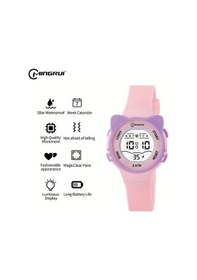 Resim Elmpaly Mingrui Meow Star Kızlar İçin Karanlıkta Parlayan Digital Plastik Kol Saati Diğer 