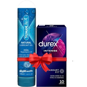 Resim Humanlife Doğal Kayganlaştırıcı Jel 125 ML + Durex Intense Prezervatif 10'lu 