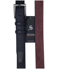 Resim Siyah Çocuk Boy Suni Deri Damar Desenli Model 3 Cm.lik Klasik Kemer - G63-23tm 001 