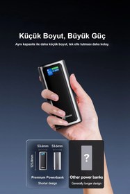 Resim İntouch 20.000mAh Ultra Hızlı Şarj 130W TFT Ekranlı Laptop ve Tablet Şarj Edebilen Powerbank Premium Serisi 
