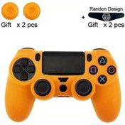 Resim Gaojunshop01 Ps4 Kumanda Kılıfı - Kaymaz, Çizilmeye Dayanıklı Turuncu Oyuncu Aksesuarı 