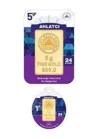 Resim Ahlatcı Kuyumculuk 24 Ayar 6 Gram Külçe Altın 5 + 1 