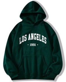 Resim FAVORİST Los Angeles 1991 Baskılı Oversize Spor Sweatshirt Hoodie 