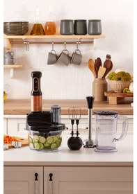 Resim Karaca Mastermaid Prosteel Uzun Blender Ayaklı 6 Bıçaklı 2500 W Cam Mutfak Robotu 