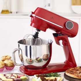 Resim Karaca Hamur Yoğurma Mikser ve Püre Yapma Dokunmadik LED Ekranlı 10 Hız Kademeli 7L Döküm Gövdeli Premium Mutfak Şefi 1800W 