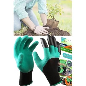 Resim AyrStore Toprak Kazma Ekme Çapalama Için Korumalı Bahçe Bahçivan Eldiveni 