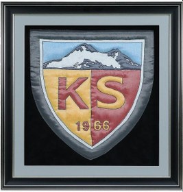 Resim Kayserispor Arması Tül Altı Nakış Tekniği Tablo 