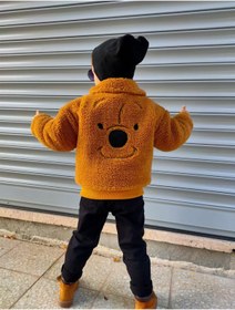 Resim KOKOŞ BEBEK Kapitone Sevimli Ayı Tarz Peluş Mont 