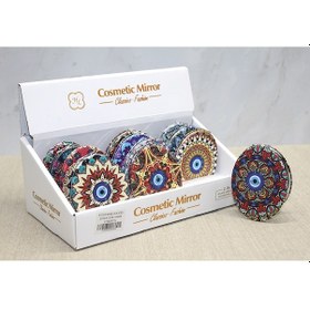 Resim Taşlı El Aynası Oval İnce Model 5 - 9074539149234rx8 