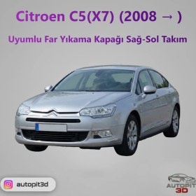 Resim AutoPit 3D Citroen C5(X7) (2008 → ) Uyumlu Far Yıkama Kapağı Sağ-Sol Takım 