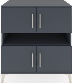 Resim Hyperion Şifonyer 5 Raflı 4 Kapaklı 88x44x96 Antrasit-antrasit Antrasit 