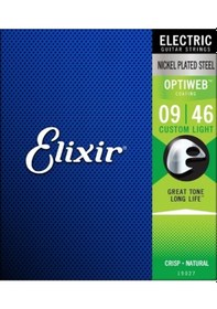 Resim Elixir 19027 Optiweb Custom Light Elektro Gitar Teli 9-46 