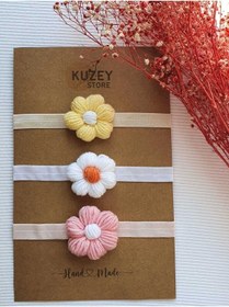 Resim KUZEY STORE 3lü Papatya Bebek Bandana Seti 