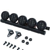 Resim Trx-4 Ve Scx10 İçin 5v-7.4v Led Aydınlatma Seti - 5 Adet Siyah Alüminyum Rc Araç Işığı 