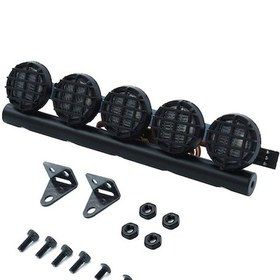 Resim Trx-4 Ve Scx10 İçin 5v-7.4v Led Aydınlatma Seti - 5 Adet Siyah Alüminyum Rc Araç Işığı 