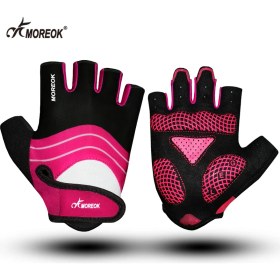 Resim Liangduo Shop 095-PEMBE Tarzı Xxl Moreok Bisiklet Eldiveni Yarım Parmak Bisiklet Eldiveni 5mm Sbr Pad Yol Bisiklet Eldiveni Şok Emici Dağ Bisikleti Eldivenleri Kadın Erkek (Yurt Dışından) 