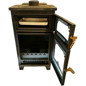 Resim Şömine Fırınlı 2 Camlı Odunlu-pelet Sobası Özel Üretim -494 