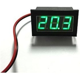 Resim 0.56'' 0-30V 3 Kablolu Dc Yeşil Voltmetre 