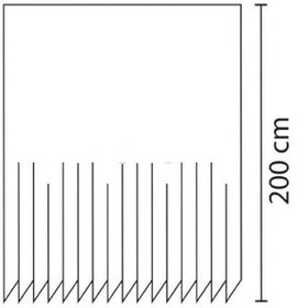 Resim Jackline Banyo Duş Perdesi 5705 Tek Kanat 1x180x200 