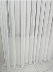 Resim Çizgili Gold Simli Tül Perde Ekru 1 E 2,5 Pileli Et4020gold 