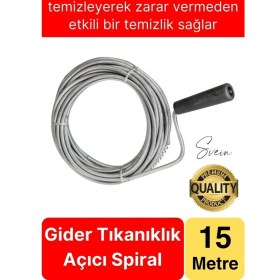 Resim PremiumPort 15 Metre Kanal Açıcı Spiral Tel ile Temizlik ve Bakım Kolaylığı 