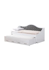 Resim Yavrulu Yatak, Eymen Antrasit Gri Yavrulu Karyola+2 Comfort Yatak 