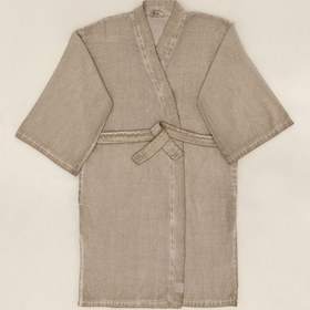 Resim Raw Pamuk Vizon Sabahlık Kimono S-m 1518a Vizon 