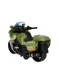 Resim Yeşil Polis Motosikleti - Sürtünmeli Hareketli Gidonlu Oyuncak Motor Çok Renkli 