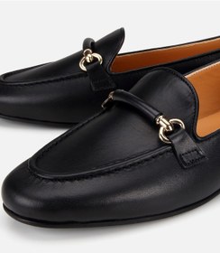 Resim Hotiç Kadın Deri Siyah Toka Detaylı Klasik Loafer 01ayh321340a100 01ayh321340a100 