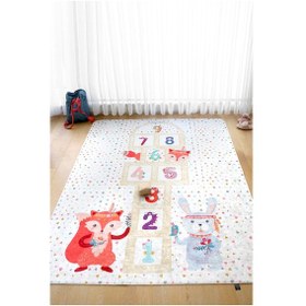 Resim Sek Sek 120x160 cm Oyun Matı Bebek Ve Çocuk Halısı Renkli 