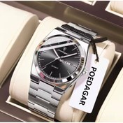 Resim POEDAGAR Premium Çelik Saat – 3ATM Day Date, Bombeli Cam Detaylı 