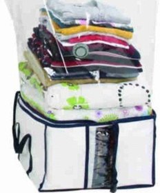 Resim Küpbag Çeyiz Sandıklı ,vakumlu Poşet,vakumlu Çantalı Hurç Krem-beyaz Kareli Şeffaf 