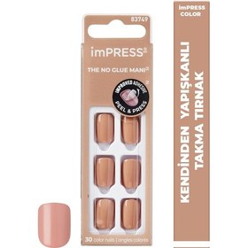 Resim İmpress Color Kendinden Yapışkanlı Takma Tırnak Kısa Tarçın 