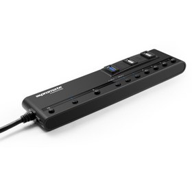 Resim Promate Usb Hub Çoklayıcı 10 Usb Girişli Anahtarlı Led Göstergeli Hızlı 