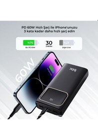 Resim Bix Pb303 30000mah 60w 2 Usb Type-c Çıkışlı Led Ekranlı Powerbank 
