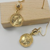 Resim Vintage Coin Portrait Küpeler, Benzersiz ve Şık Bir Tarzla. 