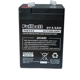 Resim FULLBATT 6v 4.5ah Kuru Tip Uyumlu Bakımsız Işıldak Ve Terazi Aküsü 