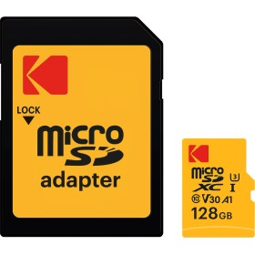 Resim Kodak Msd 128GB Uhs-I U3 Ultra Ultra Performans Micro Sd Kart + Sd Adaptör 