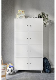 Resim Punto Kilitli Giyinme Soyunma Odası Dolabı, Spor Salonu Dolabı, İ Beyaz 