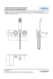 Resim Eca Novita Ankastre Banyo Bataryası Duşlu 3 Parça Set / 3 Yollu ECA.ANKSET.BD304 