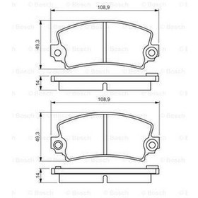 Resim BOSCH 986495270 Fren Balatası Ön Renault 12 Solenza Benzinli Gdb148 
