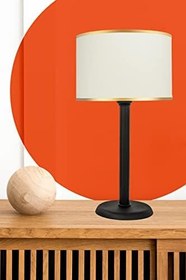 Resim MİNİMAL E-TİCARET & BİLGİ TEKNOLOJİLERİ Line Andezit Siyah Abajur (BEJ) 