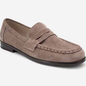 Resim Luvi Shoes Valıa Vizon Süet Hakiki Deri Kadın Loafer Ayakkabı Vizon 